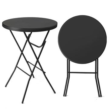 32" Cocktail Table, Folding Round Table Bar Height, High Top Table