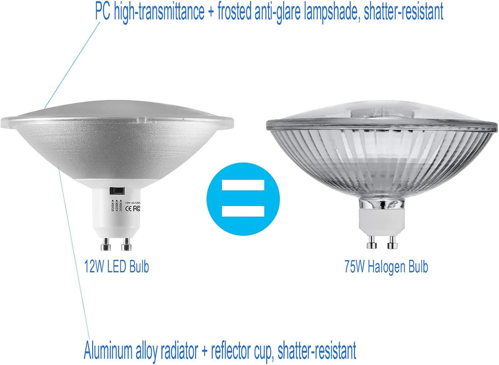 Dimmable 75R111 GU10 LED Bulbs, 100W AR111 Halogen Flood Light Equivalent, 3 Color Selectable Warm White Neutral