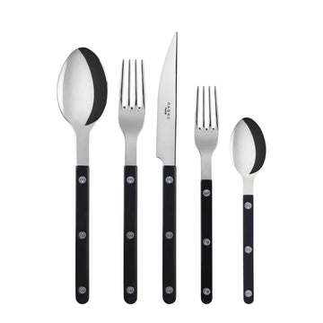 20-Piece Flatware Set for 4 - Bistrot Collection - Knife, Fork, Soup Spoon, Teaspoon & Dessert Fork - Stainless Steel
