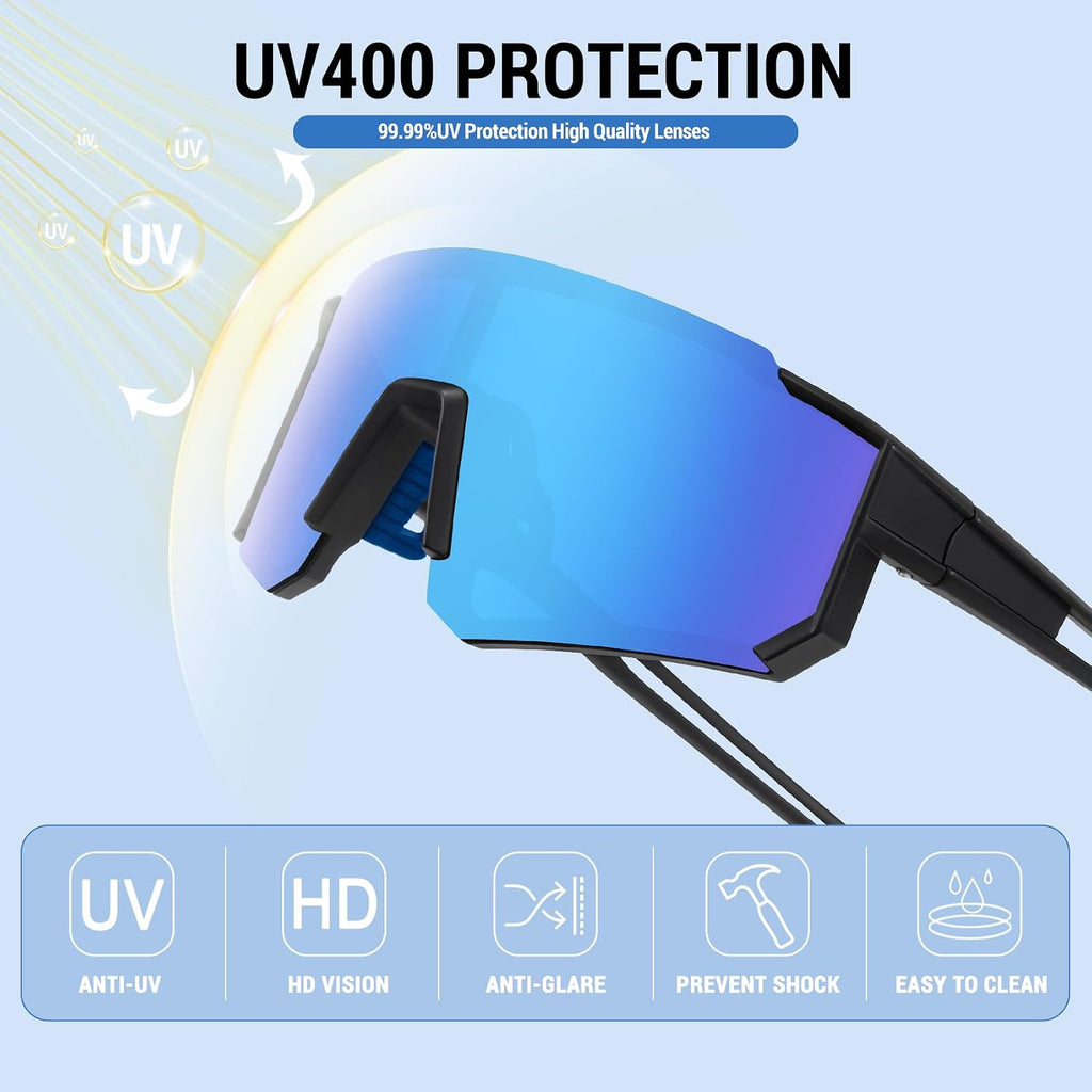 Polarized Youth Baseball Sunglasses for Boys Girls Sports Softball Cycling for Kids UV Protection