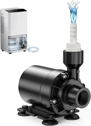Upgraded Automatic Smart Dehumidifier Pump, 15FT High Lift, IPX8 Waterproof Mini Pump for Dehumidifier Drain