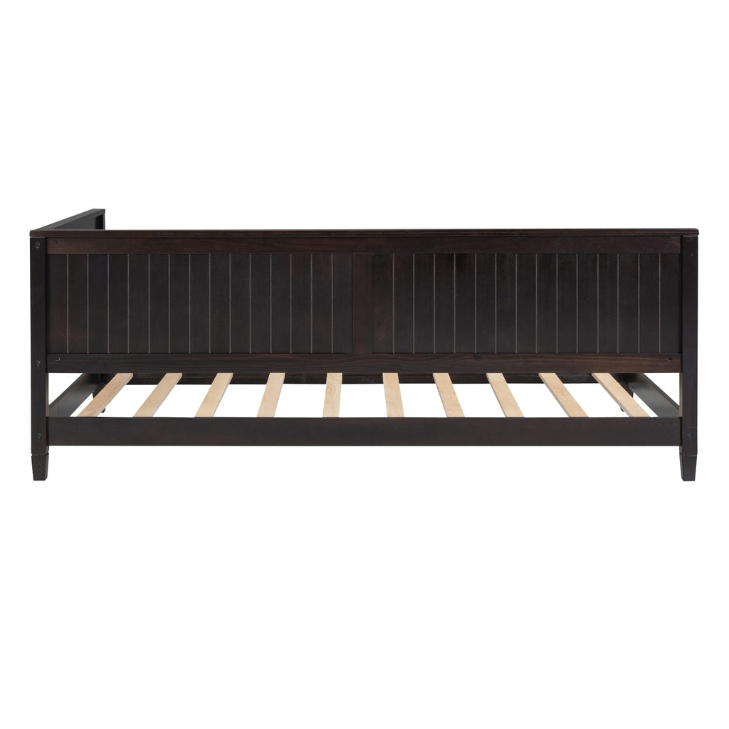 Twin Size Daybed Wood Sofa Bed, Espresso
