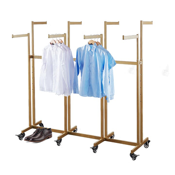 Floor Standing Garment Rack - Heavy Retail Display Racks With Wheels
