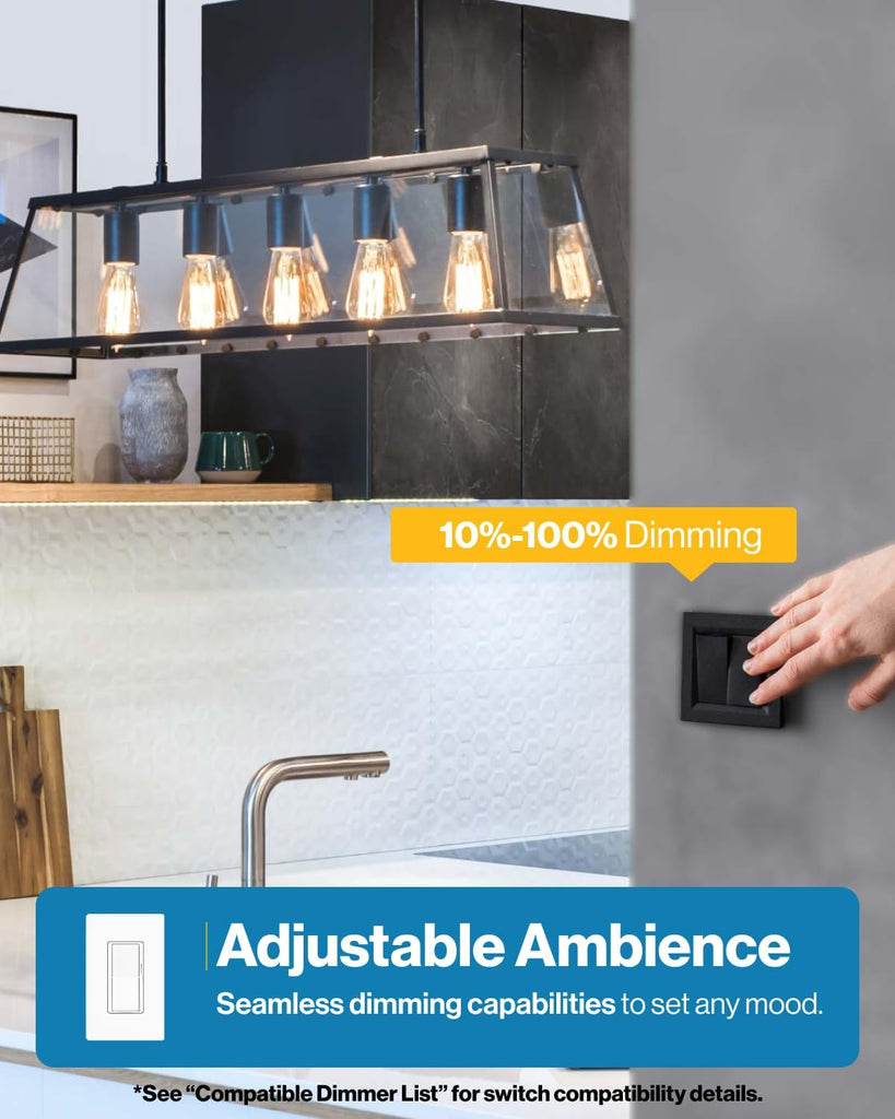 16 Pack Edison Bulbs LED ST64, Clear Vintage Filament Waterproof Bulb, 800 LM, 8W (60W Equivalent), ST19, 3000K Warm