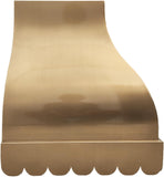 Brass Wall Mount Range Hood 4 Speed LED Lights