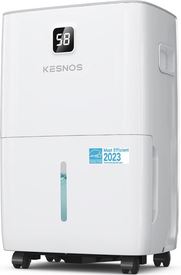 80 Pints Energy Star Dehumidifier for Home, Basement with Drain Hose, Front LED Display and 1.06 Gal Water Tank