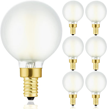 Frosted G16.5 led Bulb E12 Candelabra Bulb 60 Watt led Edison Bulb 2700K