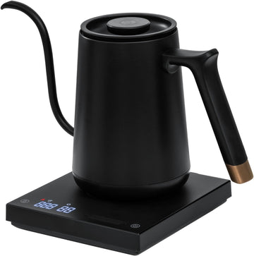 Fish Smart Electric Coffee Kettle 600ML, Gooseneck Pour Over Kettle for Coffee and Tea Variable Temperature Control