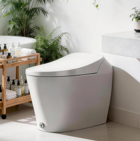 ‌VANCOCO Smart Toilets with Built-in Bidet,One-Piece Toilets with Toilet Bidet,Smart Toilets and Bidets with Night