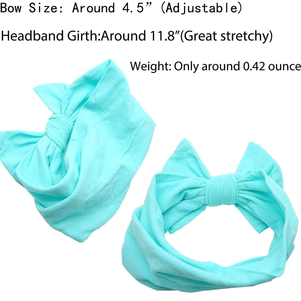 20 Colors Super Stretchy Soft Knot Baby Girl Headbands with Hair Bows Nylon Head Wrap For Newborn Baby Girls Infants