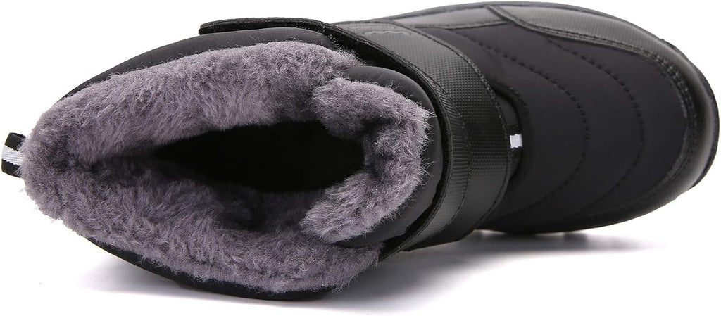 Kids Snow Boots Water-Repellent Warm Winter Shoes for Boys and Girls