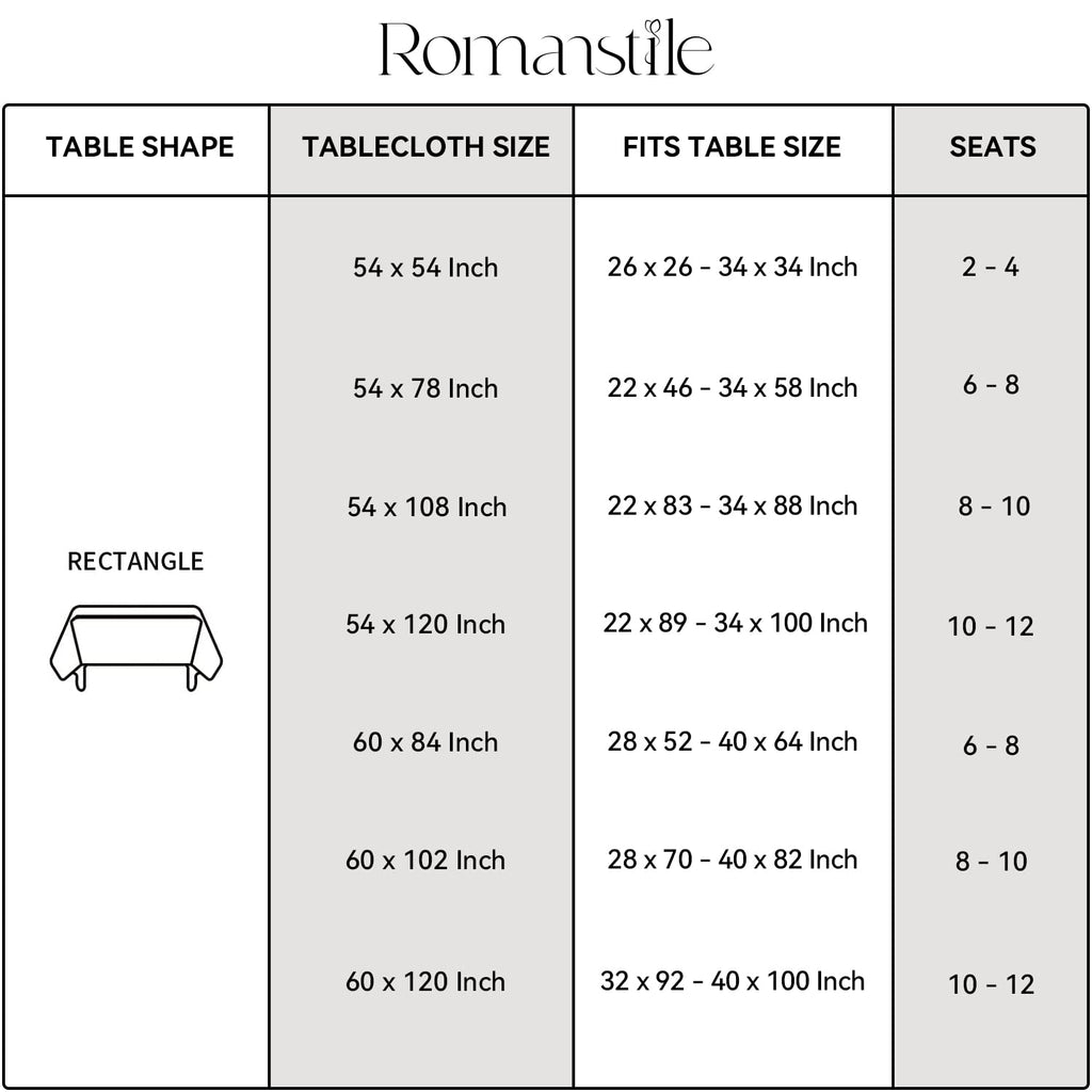 Waterproof Vinyl Tablecloth Rectangle, 54 x 78 Inch, Light Grey