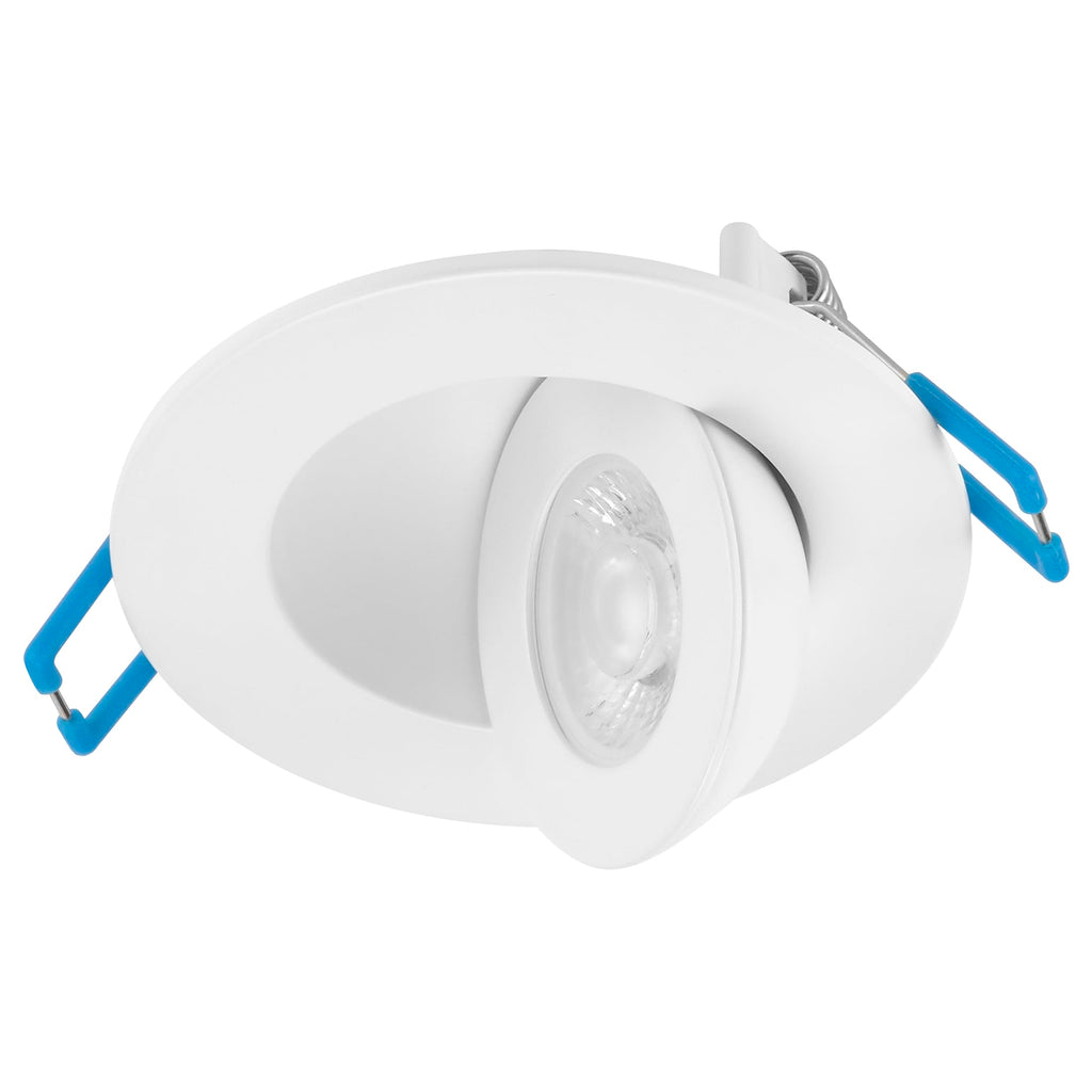 2" White Rotatable LED Floating Gimbal Downlight, 400 Lumens 5 CCT