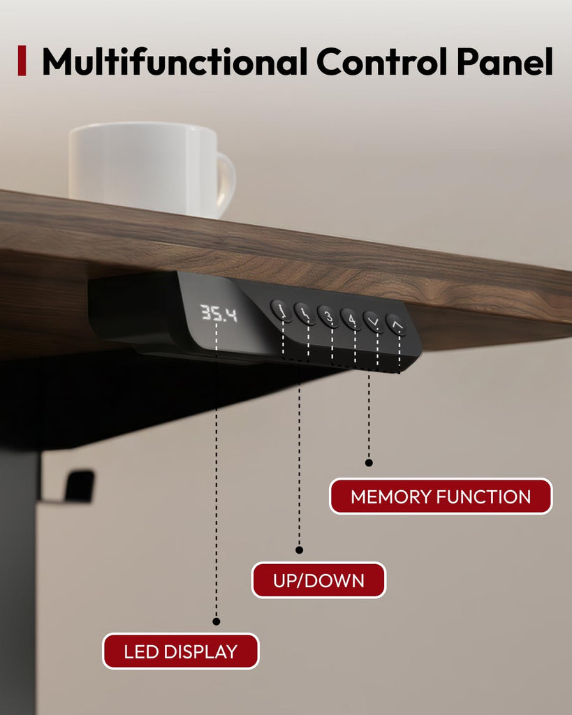 Dual Motor 79''x 32'' Large Height Adjustable Standing Desk