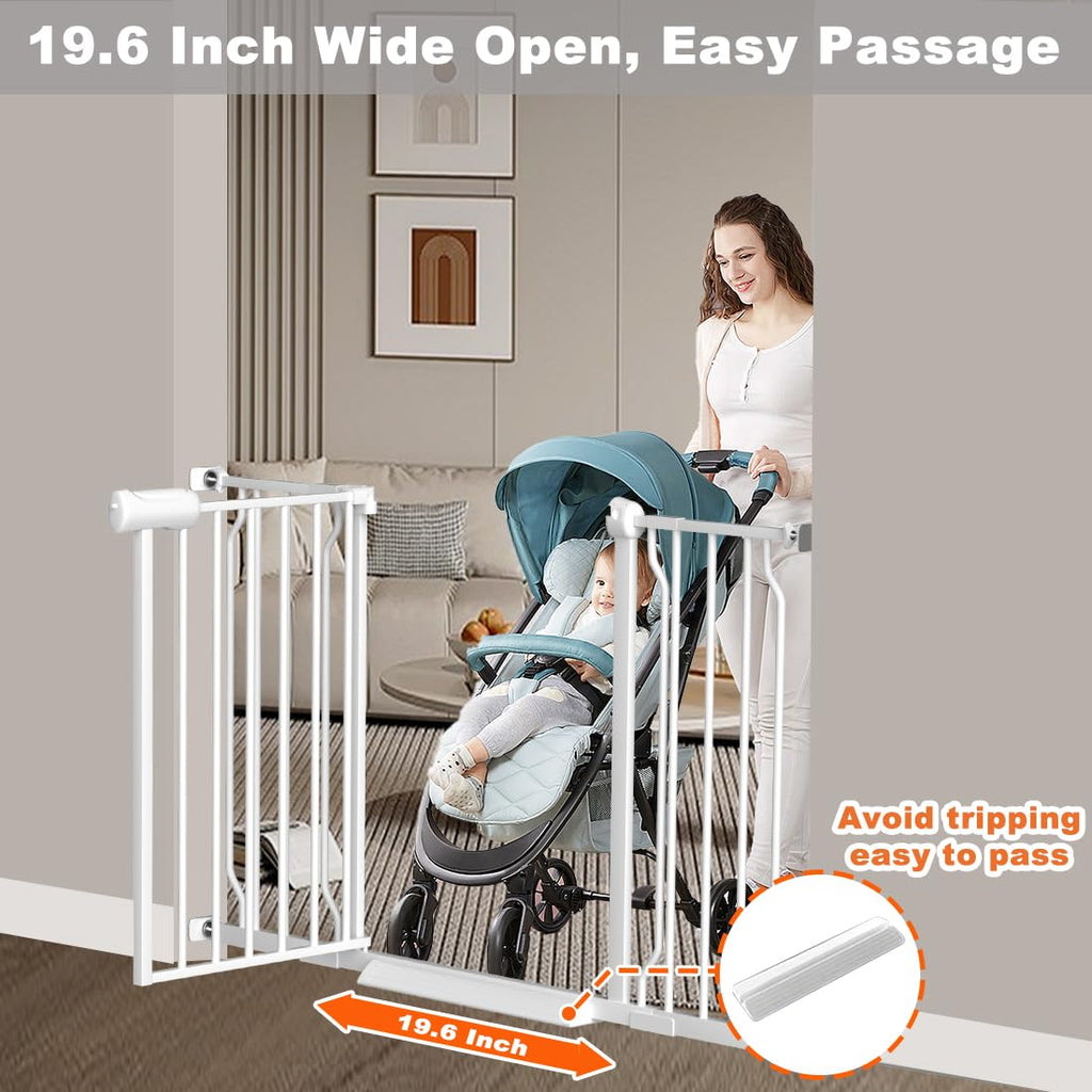 53-57.5 inch Extra Wide Baby Gates Auto Close Child Safety Gates