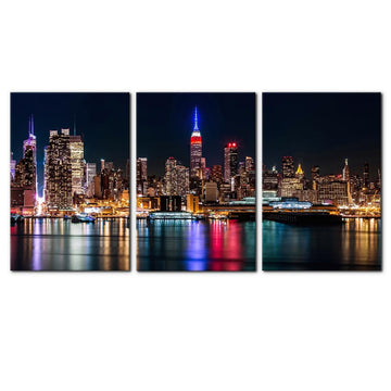 Manhattan Skyline Canvas Wall New York Cityscape Pictures Prints Wall Decor City Modern Artwork Bedroom Office