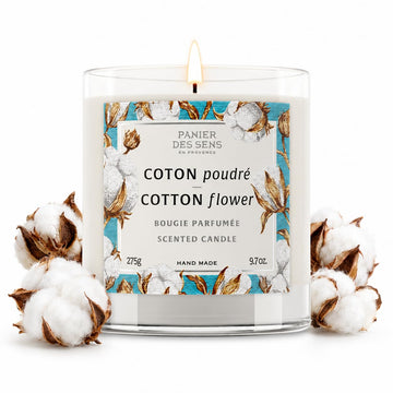 Cotton Flower Scented Candle Gift for Women, 9.7 oz
