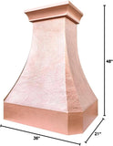 36 Inch Copper Wall Mount Range Hood 610 CFM LED Lights Dishwasher-Safe Baffle Filters