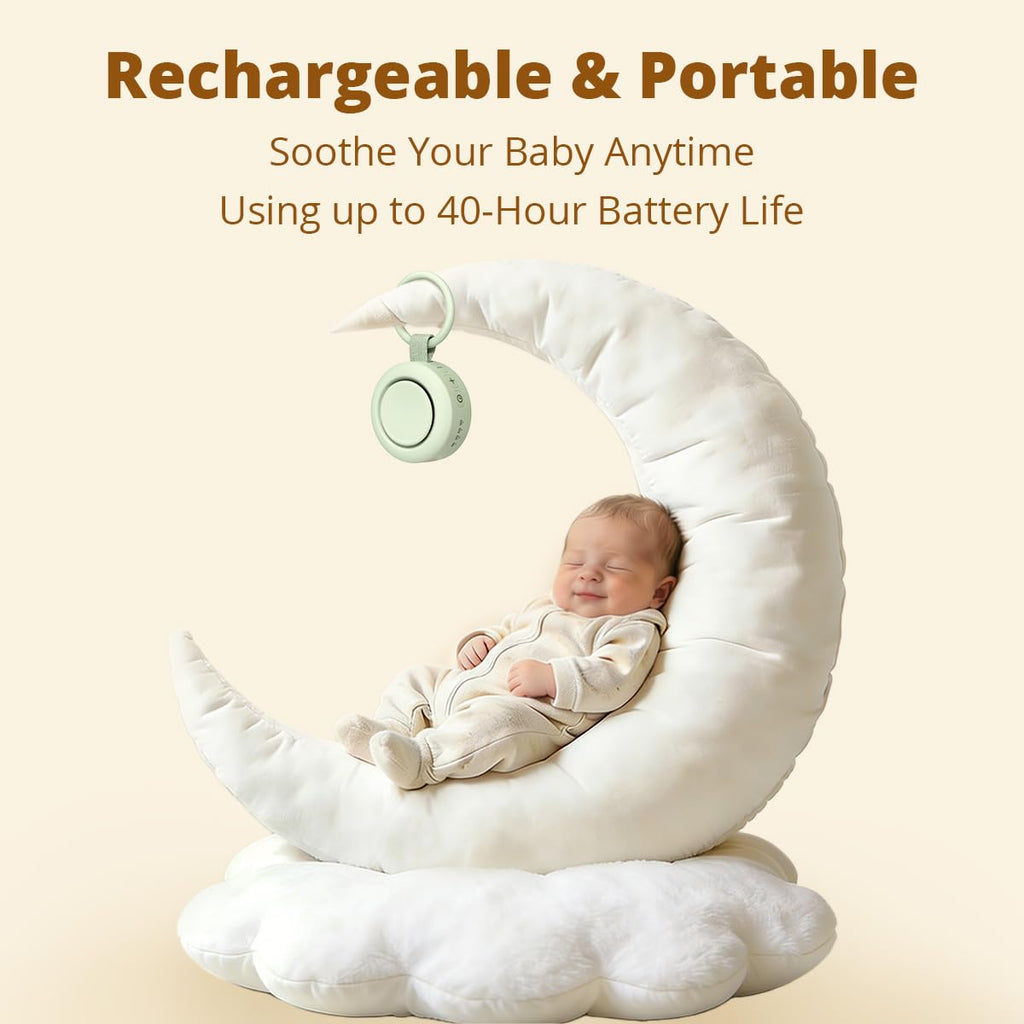 Portable Sound White Noise Machine Baby Shushing Sleep Soother 30 Sounds for Baby Kids Adults Pets 4 Timers Memory Function
