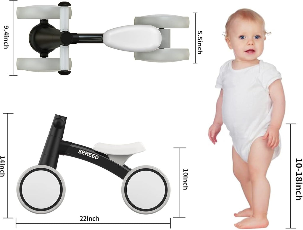 Baby Balance Bike for 1 Year Old Boy Girl, First Birthday Gift Toy