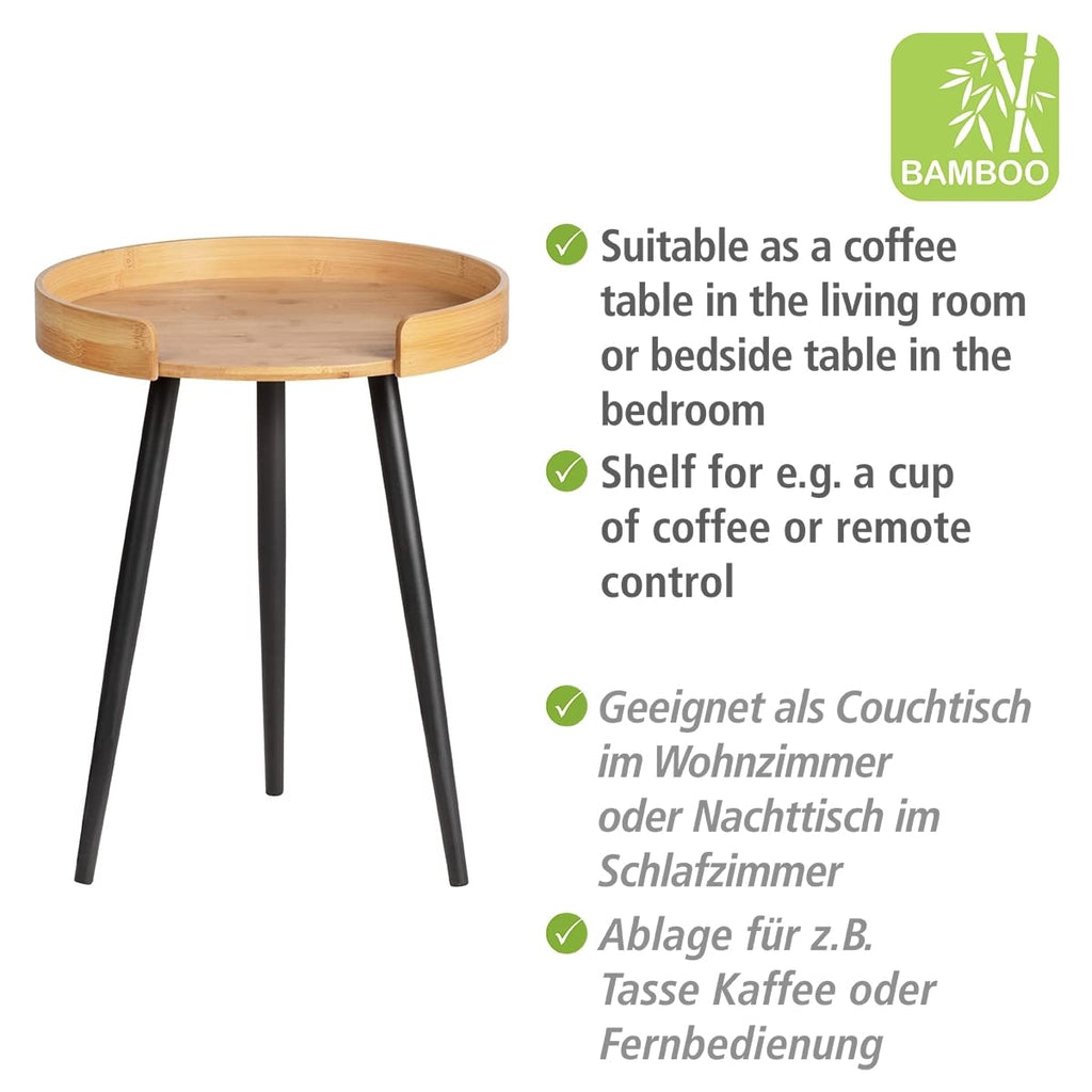 Side Table, Bamboo, Natural, 40 x 50 x 40 cm