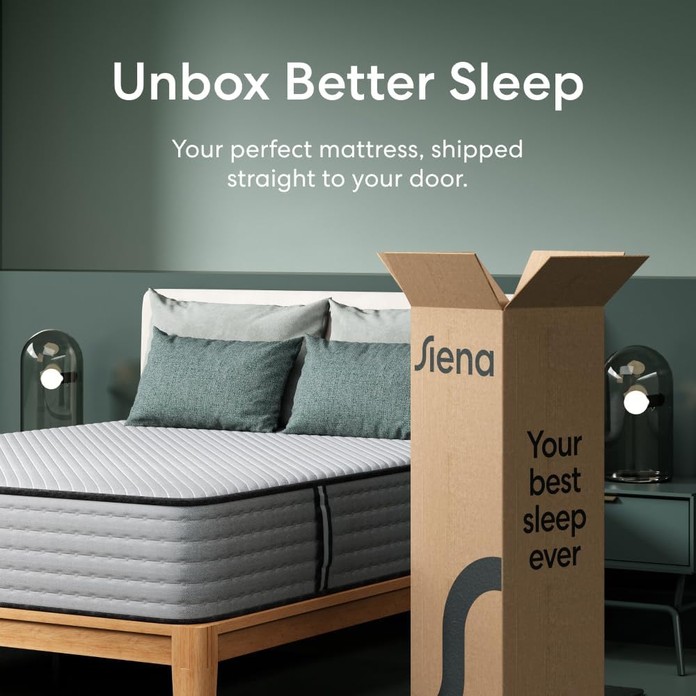 Signature 12" Hybrid Mattress, California King, Medium Firm Feel | Dual-Action Comfort & Support Foam, Wrapped Coils
