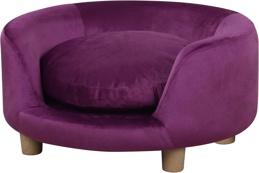 Cat Sofa Beds, Dog Sofa Chair, Pet Sofa, Small Dog Beds, Puppy Bed, Wooden Frame and Velvet Fabric and Washable