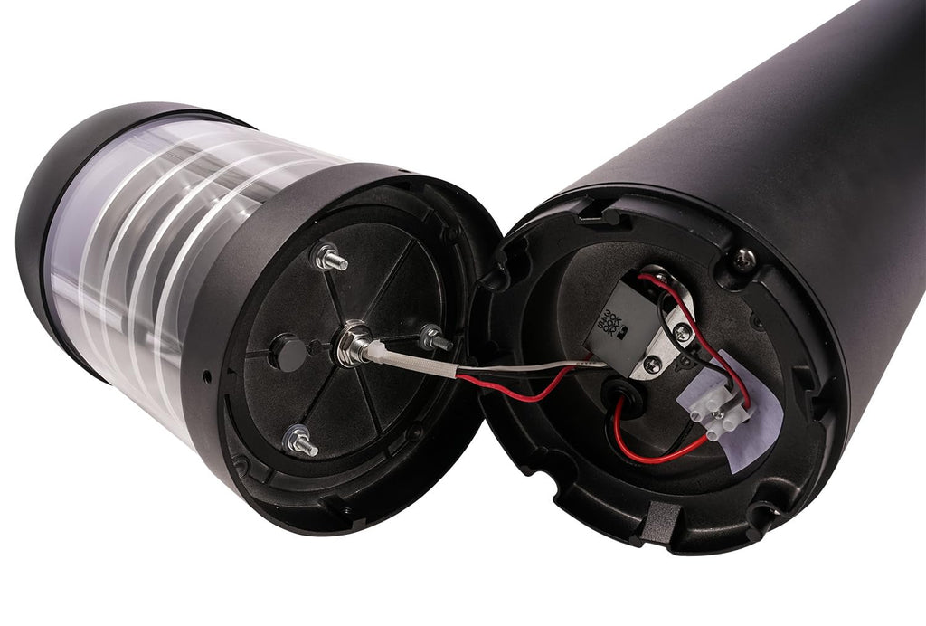 Bollard Light 40", 120-277V, 20W, 3CCT 3000-5000 Kelvin, Louvered Dome