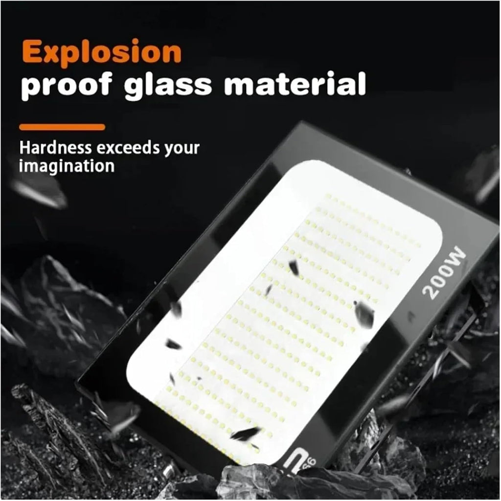 200W LED Floodlight Spotlight Outdoor IP66 Waterproof Courtyard Light Porch Garden Garage Street Indoor