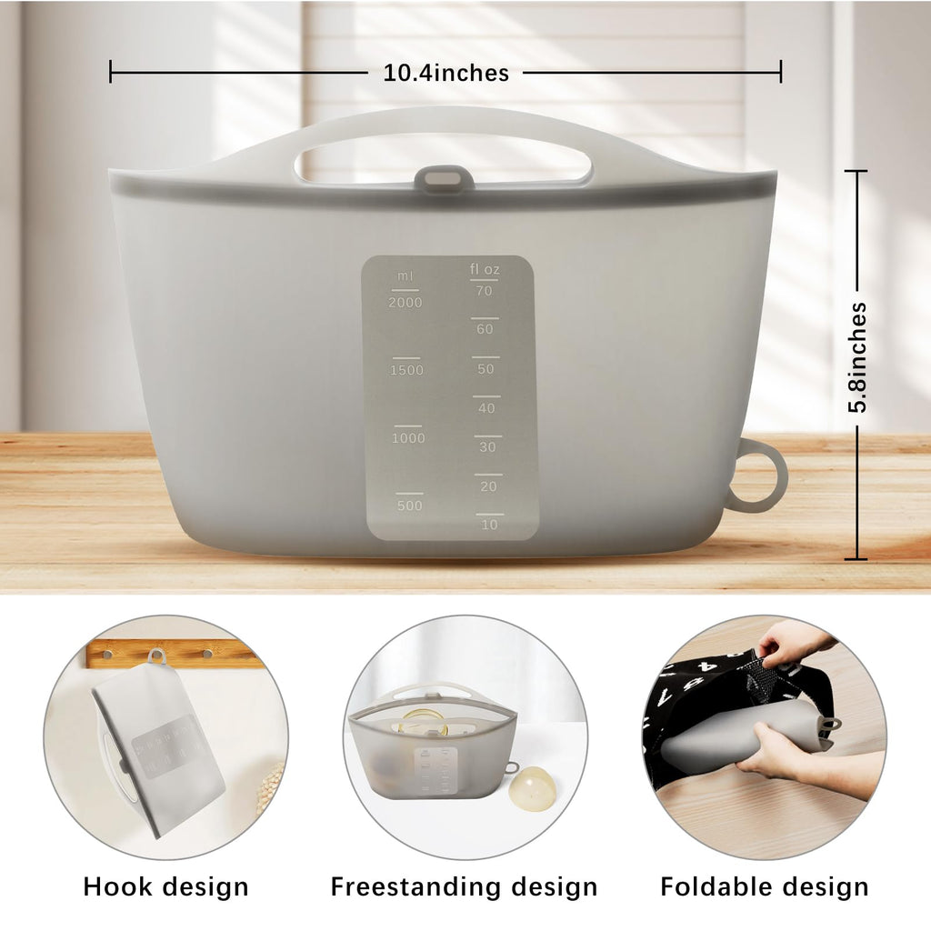 Silicone Microwave Steam Sterilizer Bag for Baby Reusable Quick Sterilizing Bag for Bottles Breast Pump Parts Toddler