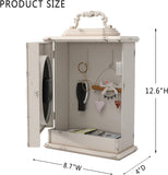 Vintage Mantel Clock with Hidden Safe, Antique White Style Fireplace Clocks