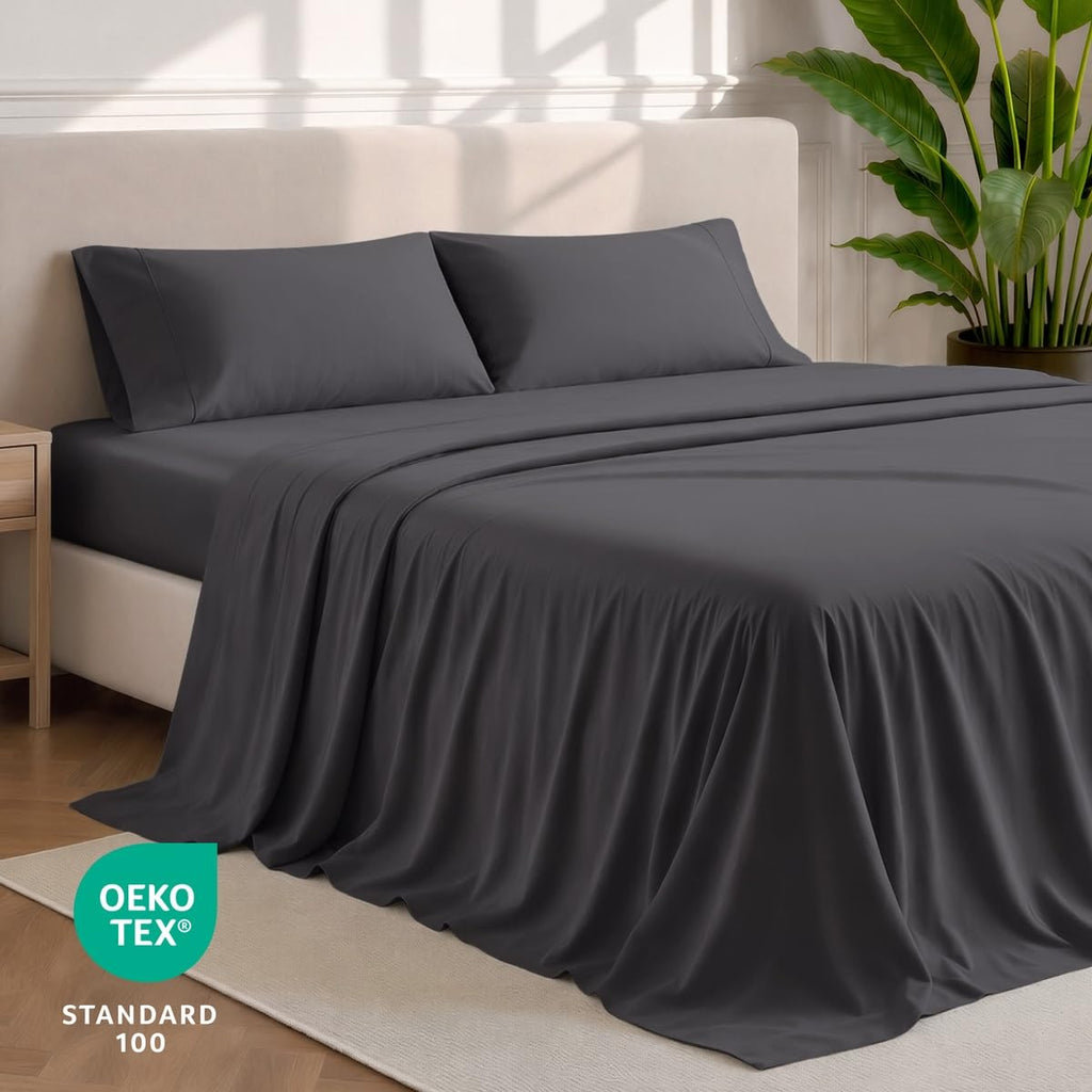 Queen Sheet Set - 1800 Ultra-Soft (Queen, Forged Iron Grey)
