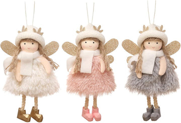 Christmas Angel Doll Decoration, Christmas Tree Hanging Ornaments, Thanksgiving Day Birthday Gifts, Fairy - Set of 3