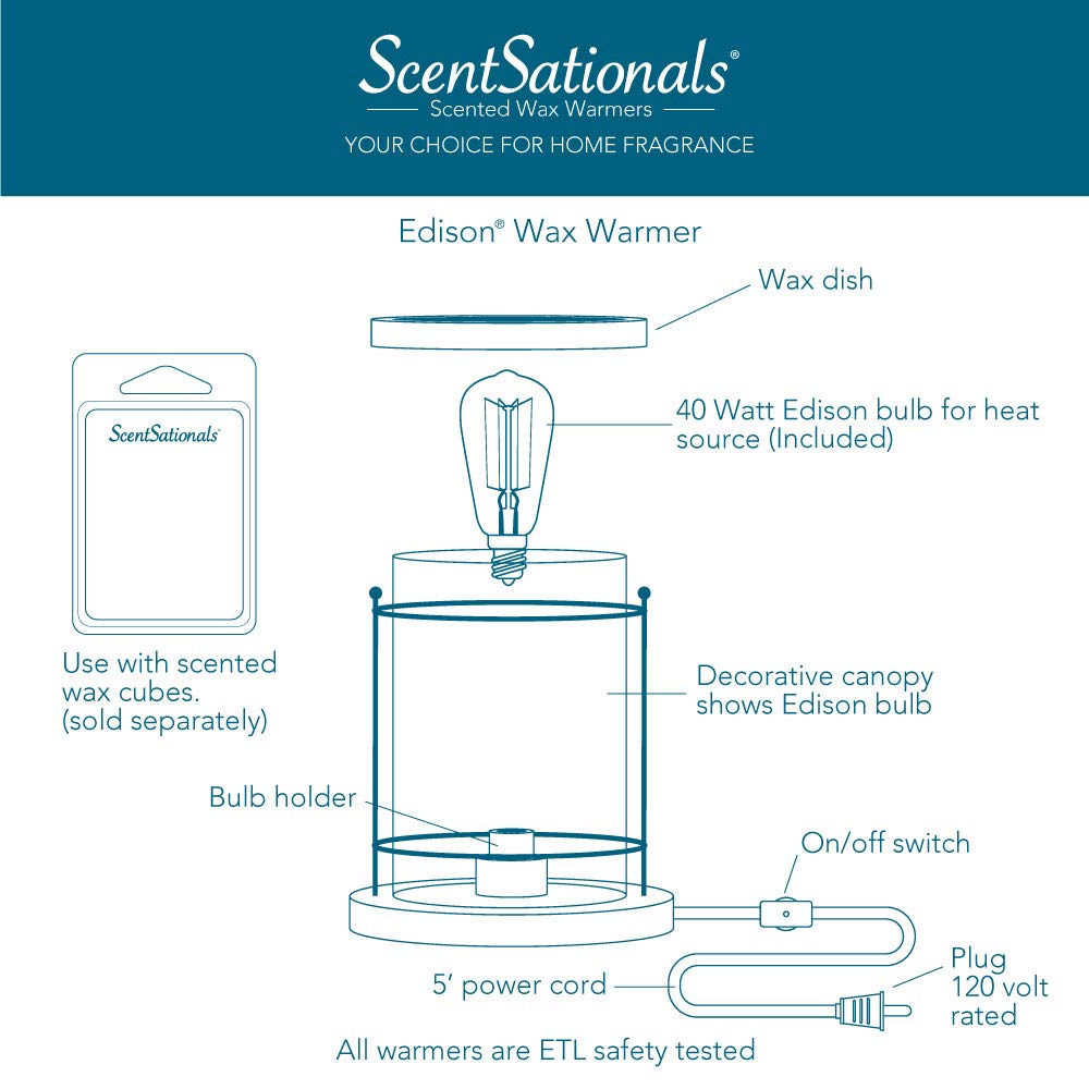 Anchorage - Edison Bulb Wax Warmer for Scented Wax Melts