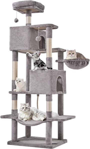 Large 66 Inch Cat Tree Tower with Sisal Scratching Post