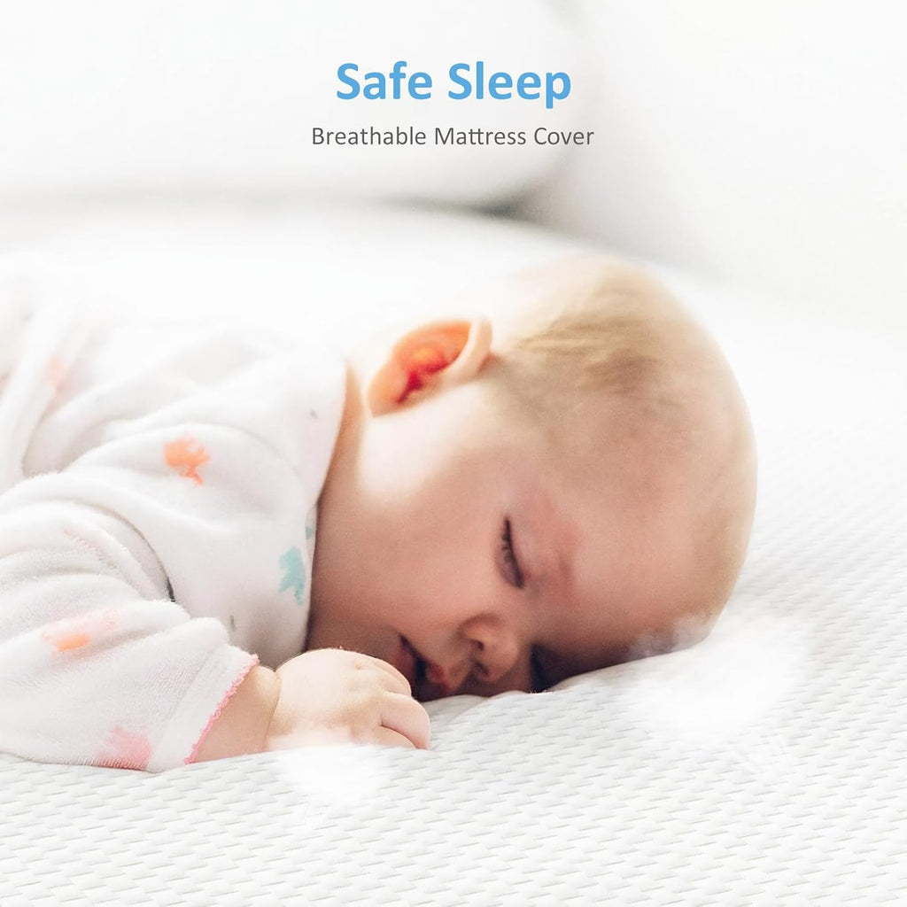 Mini Crib Mattress, 38x24x4 Inch Dual-Sided Gel Memory Foam Mattress | Breathable Premium Comfort for Baby, Removable