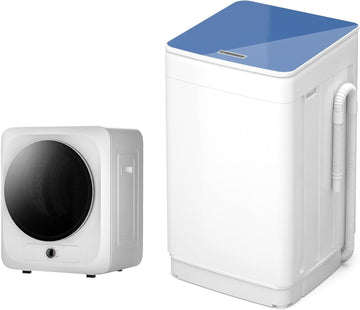 Portable Washing Machine and Dryer Set, 20lbs Fully Automatic Washer and 10lbs Portable Dryer with Stainless Steel Tub