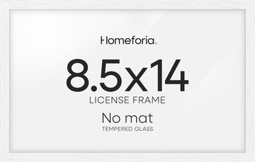 8.5x14 White Oak Marriage License Frame, High-End Wood, Glass