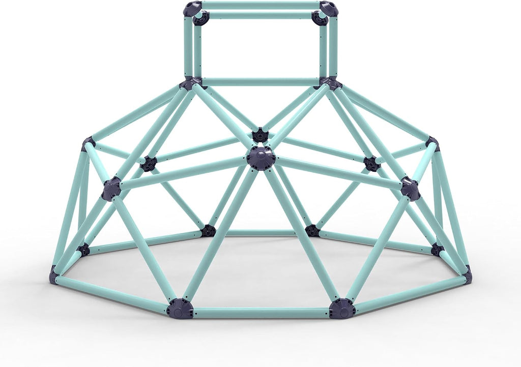 Geometric Climbing Dome - Sturdy Steel Frame, All-Weather, for Kids 3-10 (Blue)