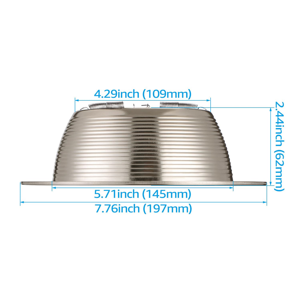 6 Inch Recessed Light Trim, Satin Nickel