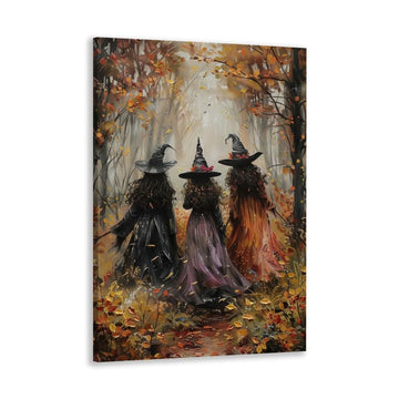 Horror Halloween Decor Wall Art Print Three Witches In The Forest Vintage Posters Decor Autumn Beautiful Witches
