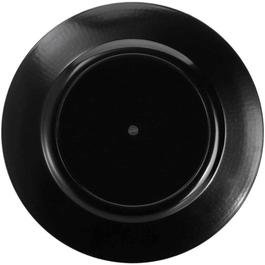 12 Pack Red Charger Plate, 13-inch Beaded Chargers for Dinner Plates, Plastic Reusable Round Charger Platters for