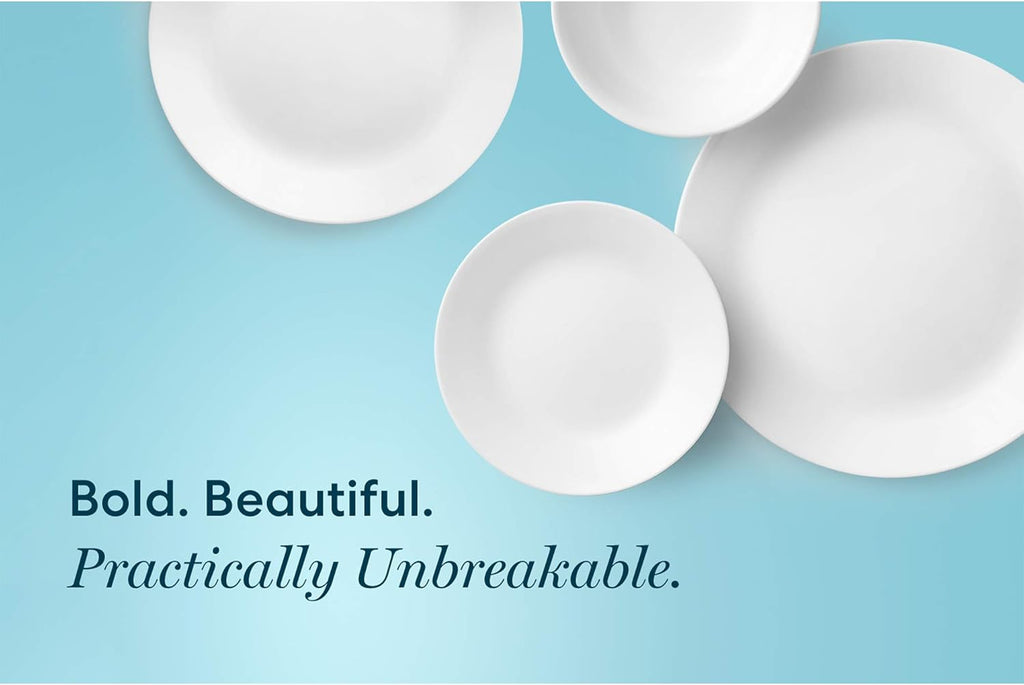Vitrelle 38-Piece Service for 12 Dinnerware Set, Triple Layer Glass and Chip Resistant