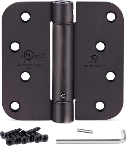 Self Closing Hinge Oil Rubbed Bronze Auto Close Hardware Hinge Outlet Adjustable Spring Hinges Door Closer Hinge 5/8" - Door Hinge