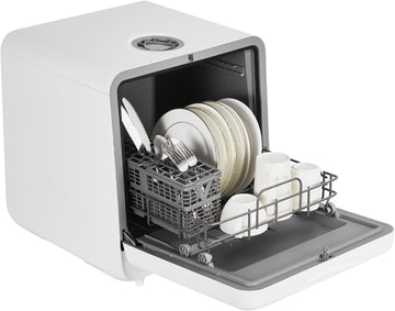 Portable Dishwasher Compact Dishwasher Countertop with Faucet & Manual Water Tank(5L) Modes Water In