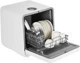 Portable Dishwasher Compact Dishwasher Countertop with Faucet & Manual Water Tank(5L) Modes Water In