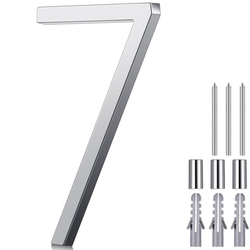 8 Inch Floating Large House Number 0-9 for Outside, Number 7