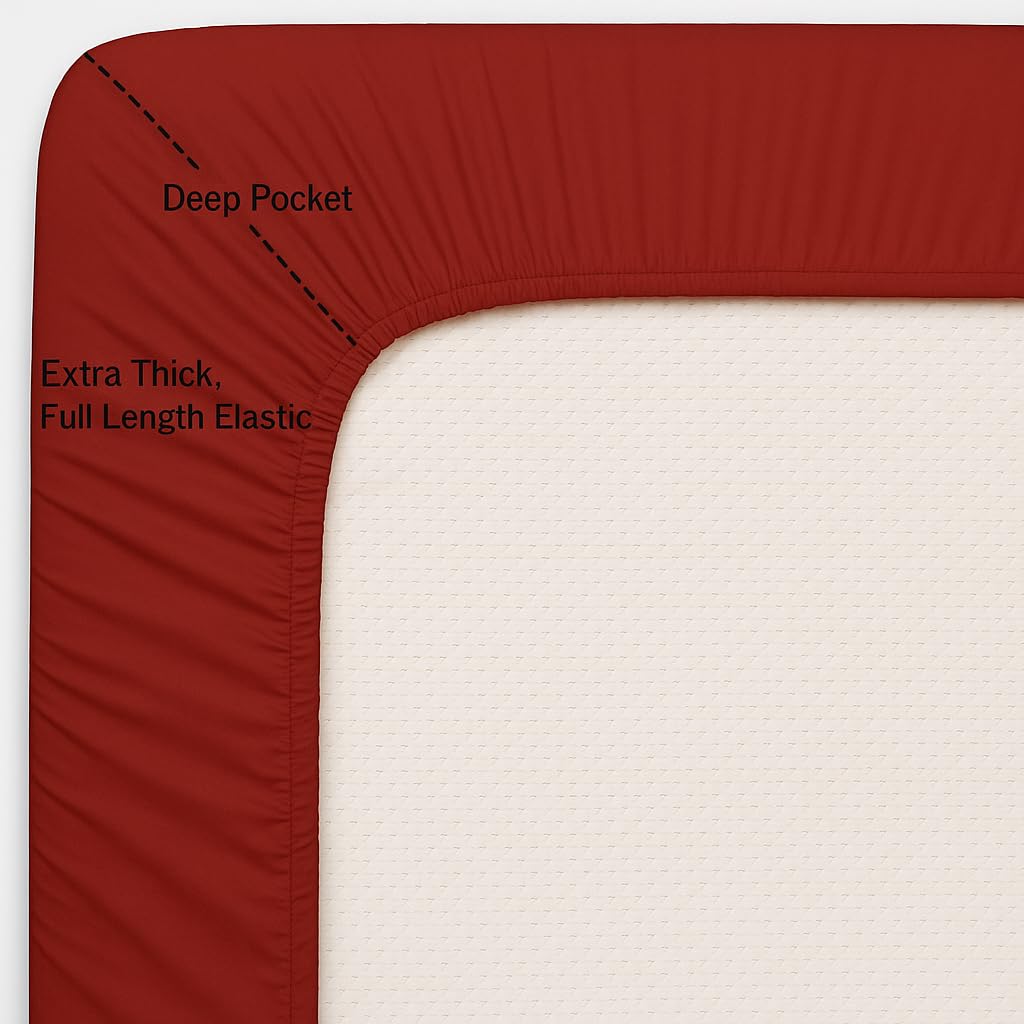Full Size Sheets Set - 4 Piece Set - Hotel Luxury Bed Sheets - Extra Soft - 24" Deep Pockets - Easy Fit - Breathable