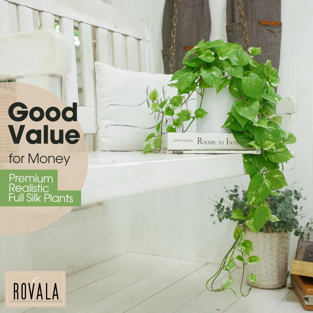 Silk Plants Decor Indoor in Pot Realistic Artificial Plants Fake Hanging Plants Faux Plants Indoor Fake Potted Plants
