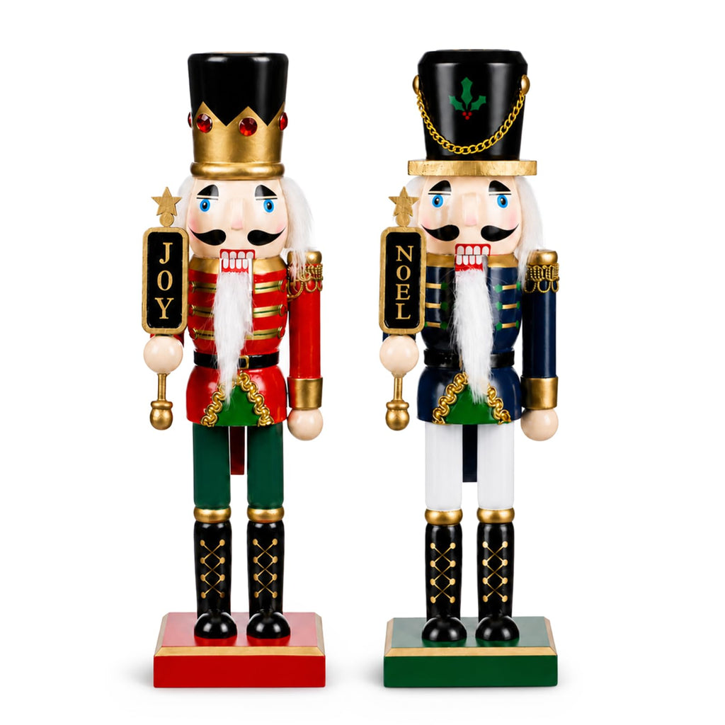 2 Pcs Christmas Nutcracker Candle Holder Nutcracker Candlestick